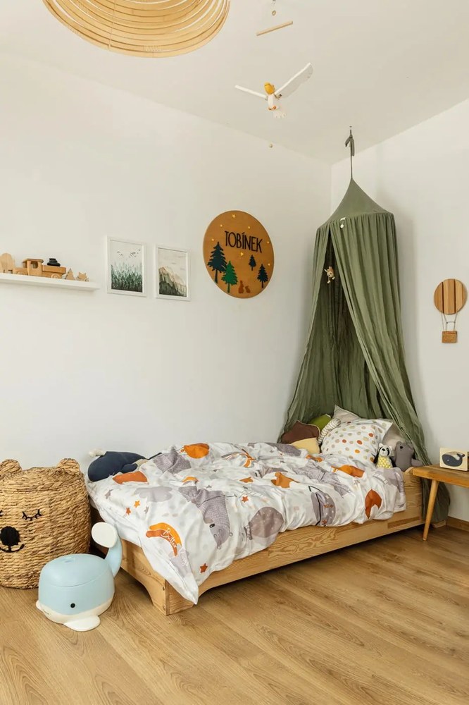 Vízijácint játéktároló kosár fedéllel, ⌀ 42 cm - Bloomingville Mini