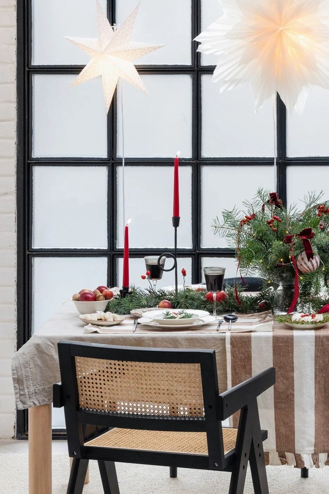 ED 4 db-os piros hosszú gyertya szett, égési idő 7 óra - Ego Dekor