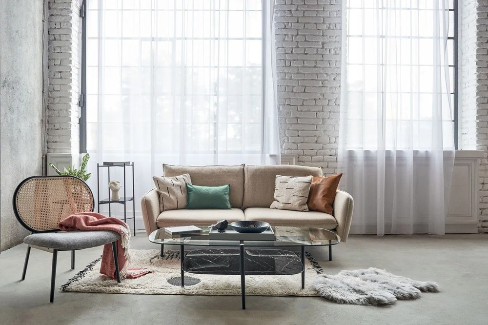 Spike szürke-barna fotel - Zuiver