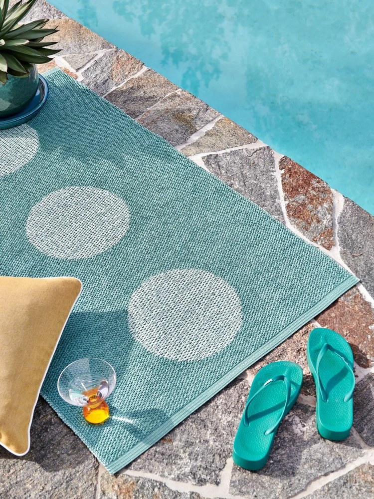 Türkiz kültéri-beltéri szőnyeg 70x120 cm Vera Pop Jade – Pappelina