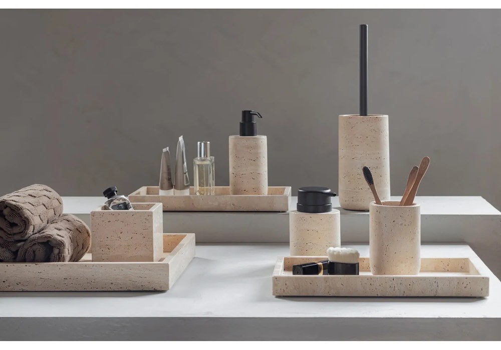Bézs kő szappanadagoló 250 ml Travertine – Mette Ditmer Denmark