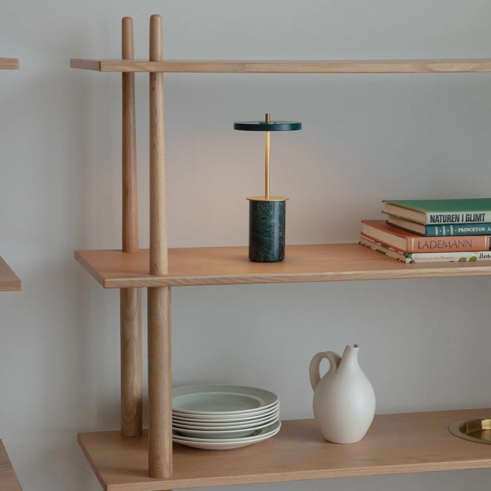 Zöld márvány LED dimmelhető asztali lámpa fém búrával (magasság 25,5 cm) Asteria Move Mini – UMAGE