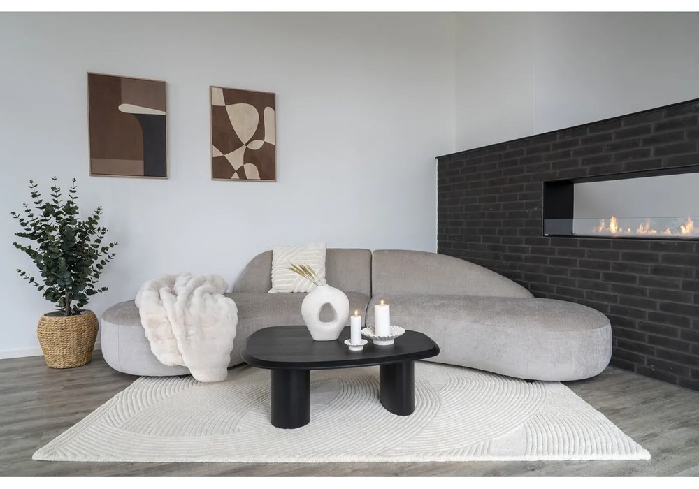 Krémszínű kézi szövésű gyapjú szőnyeg 200x300 cm Pune – House Nordic