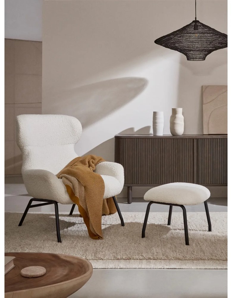 Fehér gyapjú szőnyeg 160x230 cm Marely – Kave Home