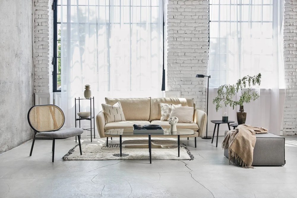 Spike szürke-barna fotel - Zuiver