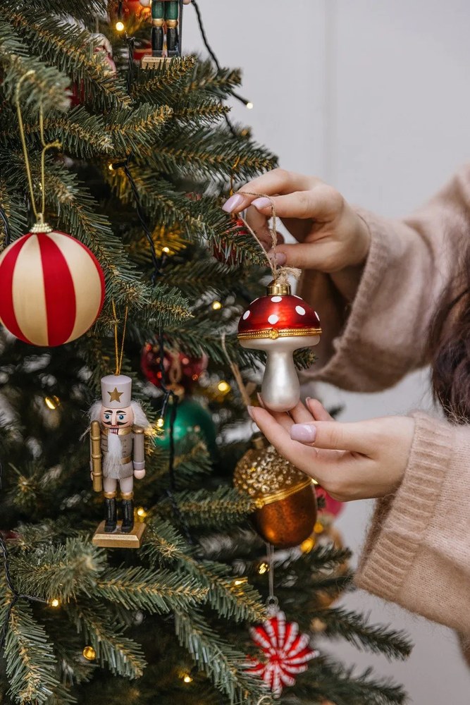 Fa karácsonyfadísz készlet 6 db-os 13 cm Nikita – Bloomingville