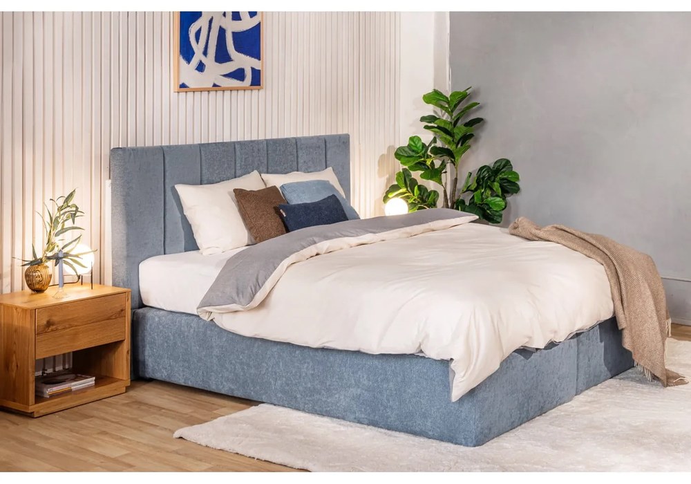 Szürke-bézs kétszemélyes hosszabbított négyrészes renforcé pamut ágyneműhuzat lepedővel 200x220 cm – Mila Home