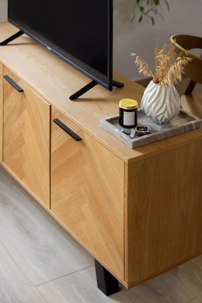 Brighton komód tölgyfa dekorral, 150 x 71 cm - Actona