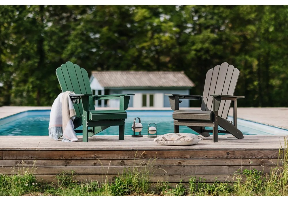 Szürke műanyag kerti fotel Adirondack – Bonami Selection