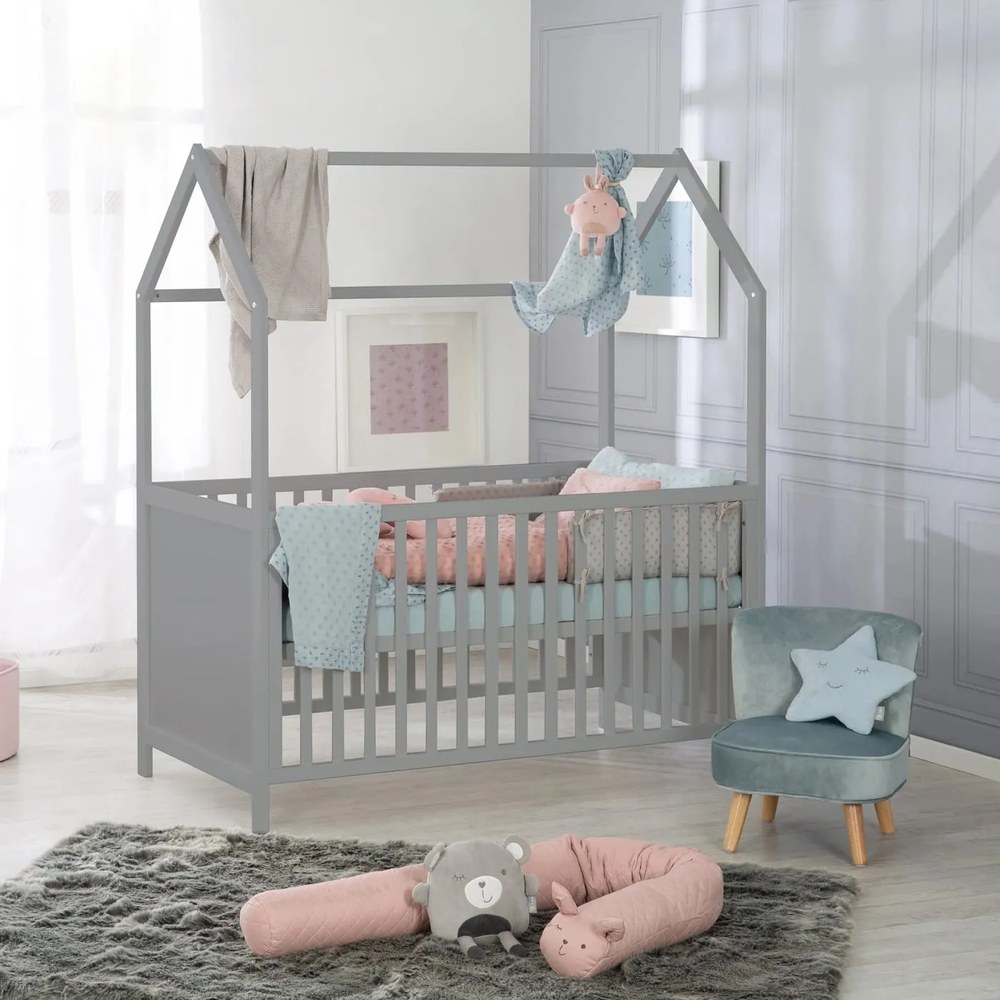 Világoskék bársony gyerek fotel Lil Sofa – Roba