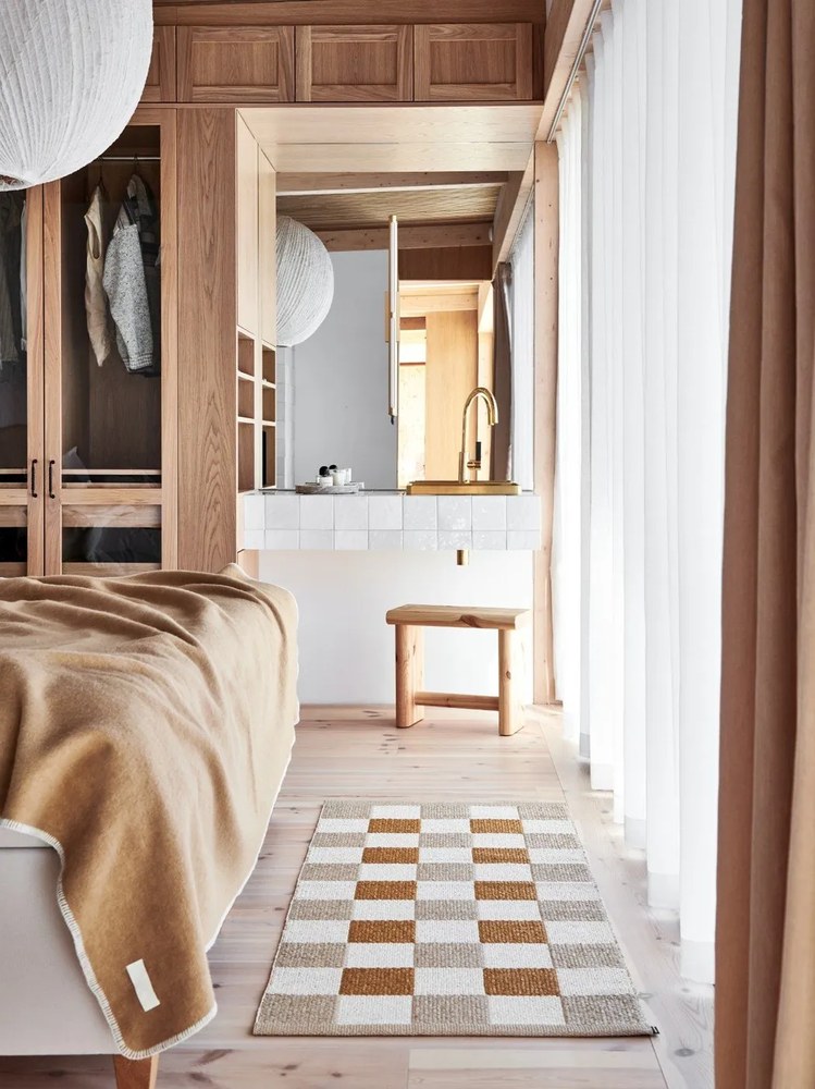 Okkersárga-bézs kültéri-beltéri futószőnyeg 70x160 cm Pix Vanilla Ochre – Pappelina