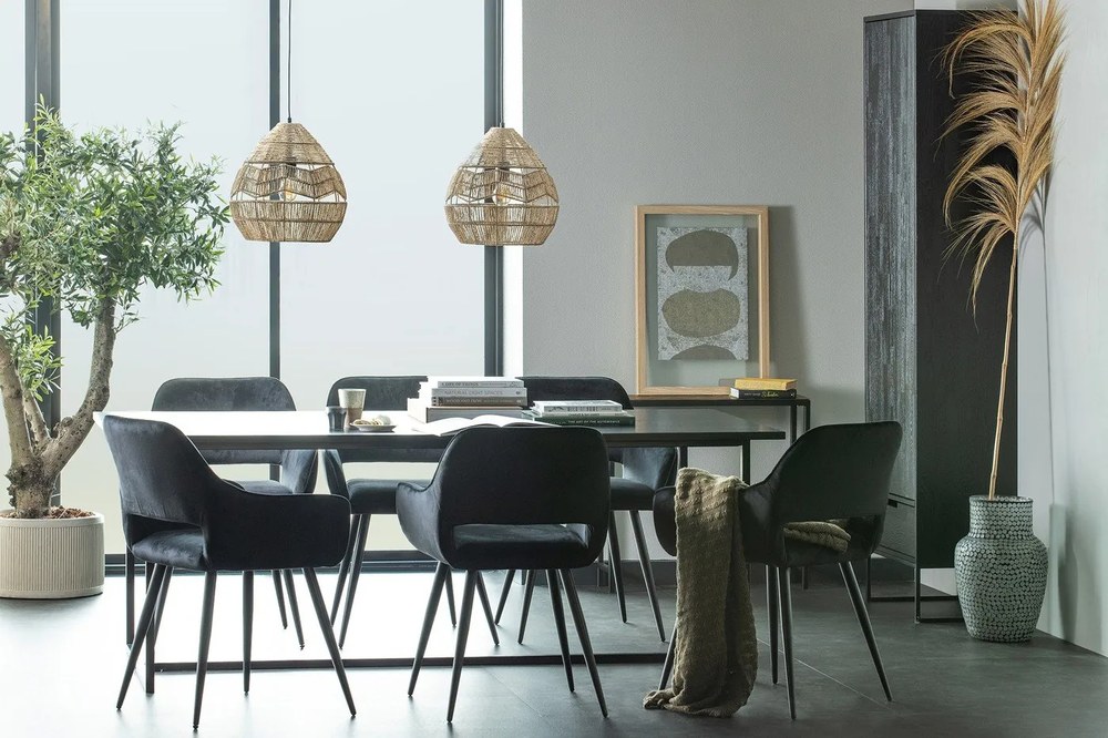 Fekete kőrisfa ruhásszekrény 60x210 cm Silas – WOOOD