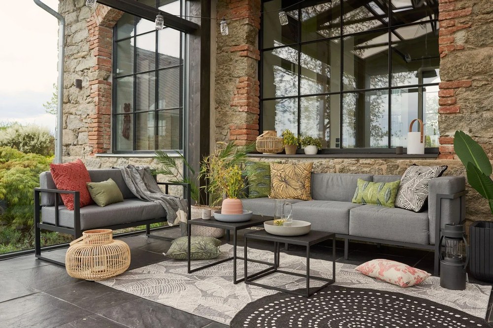 Bellisima grafitszürke kétszemélyes kerti kanapé - Bonami Selection