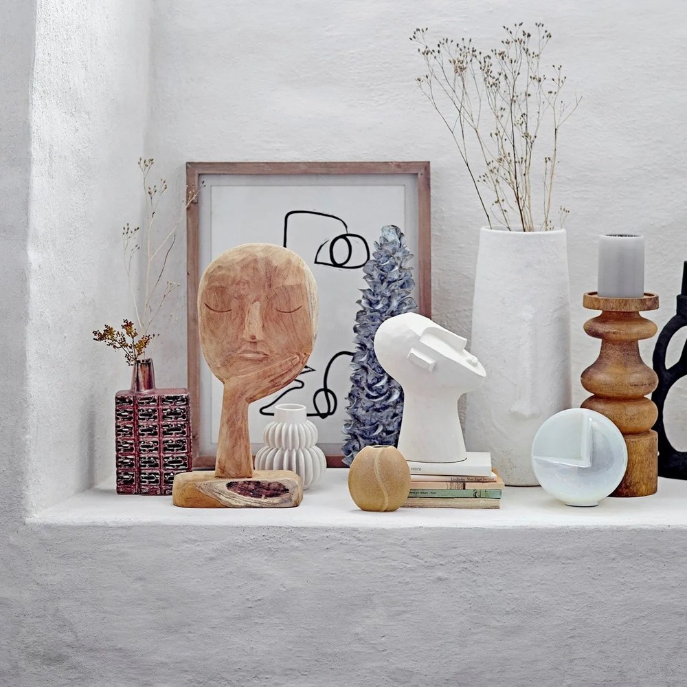 Blossom fehér agyagkerámia váza - Bloomingville