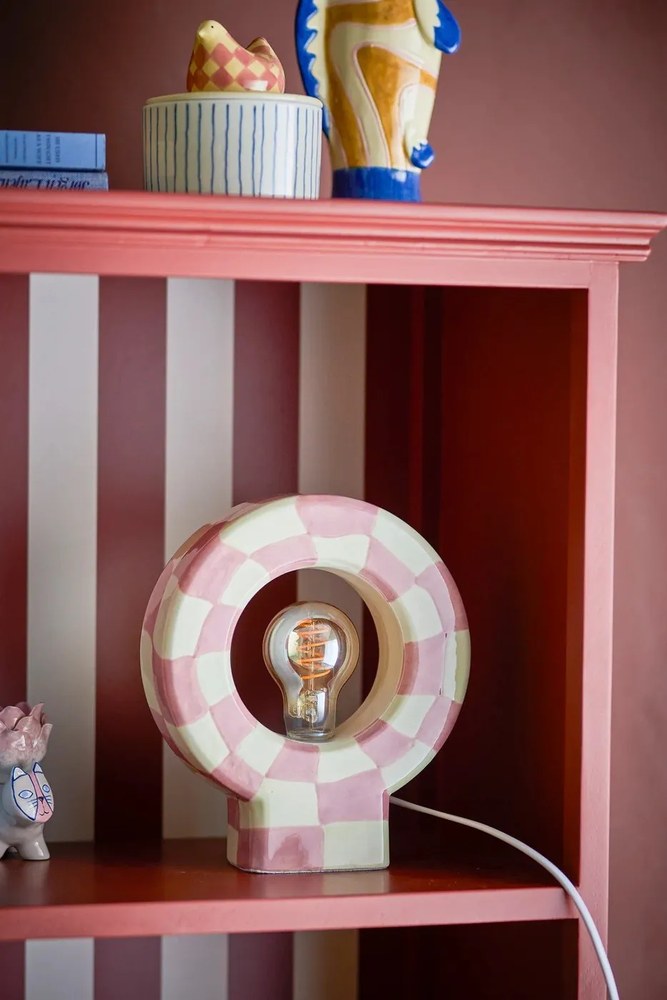 Rózsaszín asztali lámpa (magasság 23,5 cm) Vialini – Bloomingville