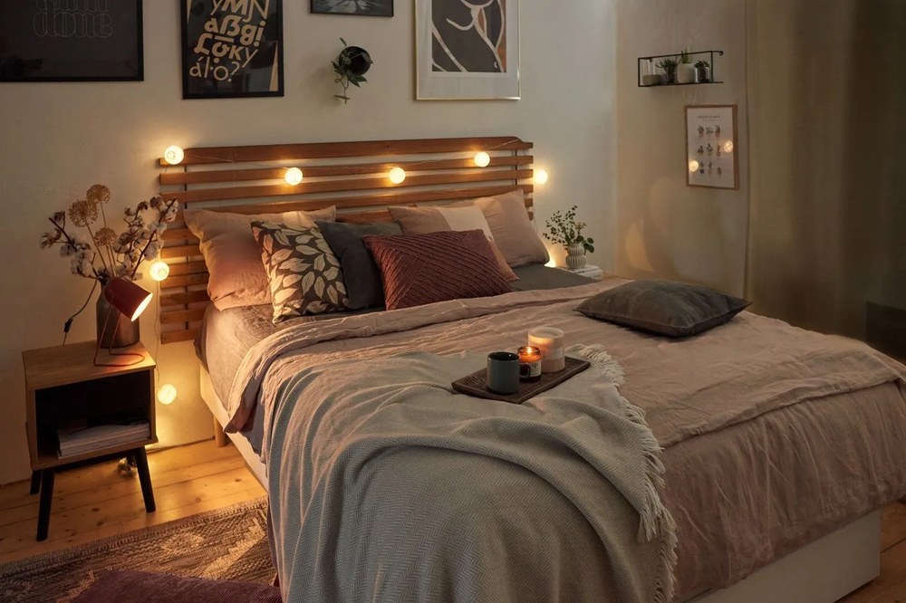 Világosbarna len párnahuzat, 70 x 90 cm - Linen Tales