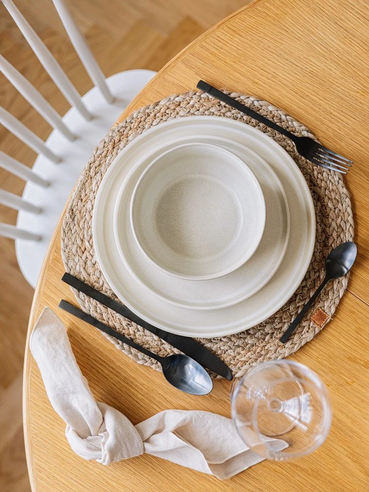 Malia 18 db-os krémszínű agyagkerámia étkészlet - Bonami selection