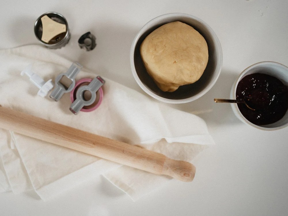 Fehér len konyharuha, 65 x 45 cm - Linen Tales