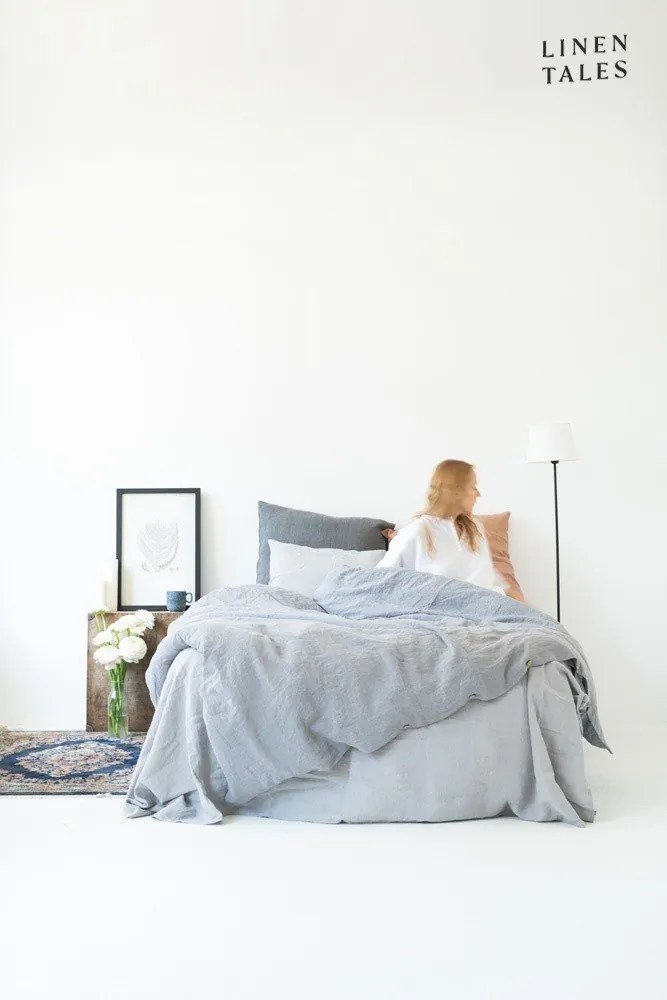 Világoskék len párnahuzat, 45 x 45 cm - Linen Tales