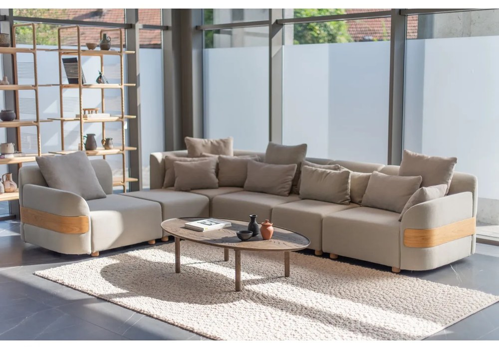 Világosszürke gyapjú-len lábtartó Hugg - Gazzda