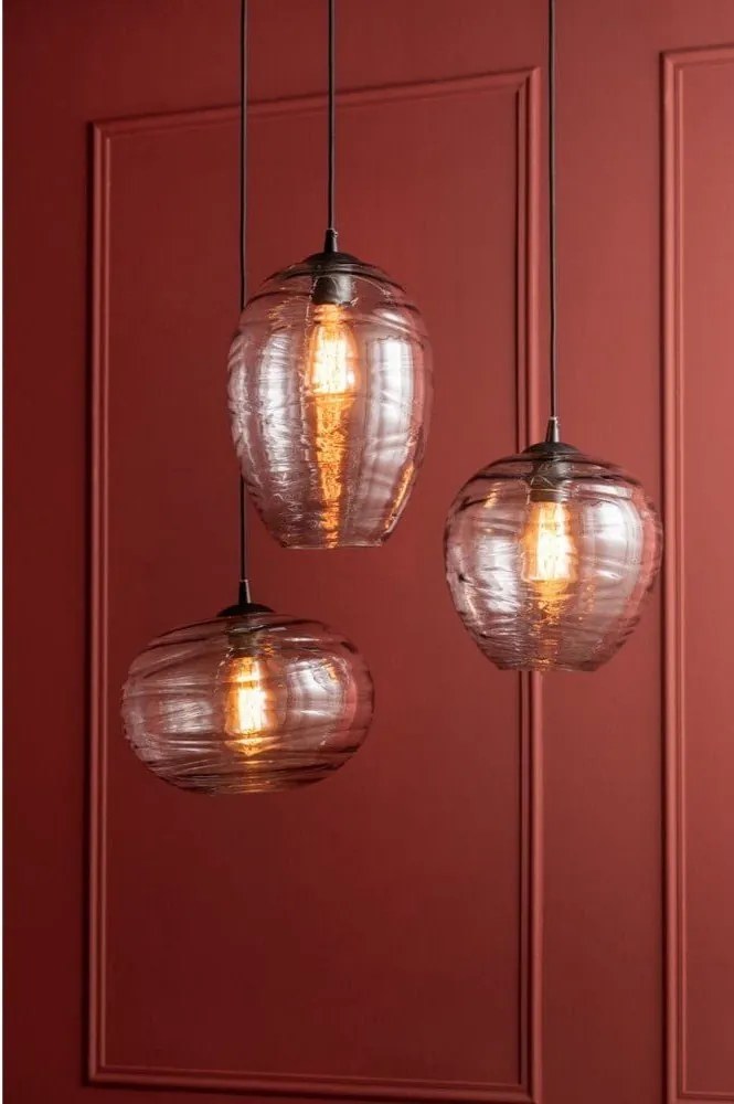 Szürke üveg függőlámpa, magasság 21 cm Sphere - Leitmotiv