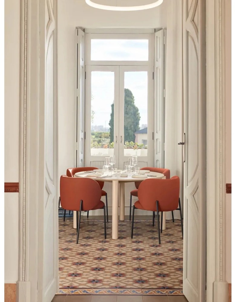 Piros kárpitozott étkezőfotel szett 2 db-os Mogi – Teulat