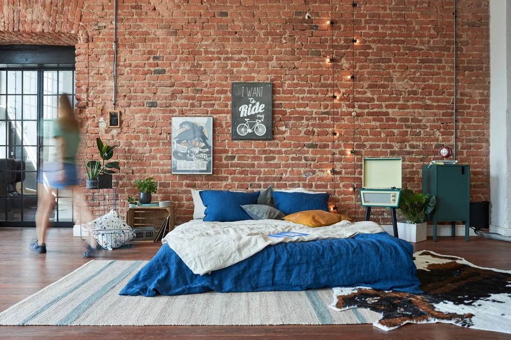 Wire Azul 3 kék tárolókosár - Hübsch