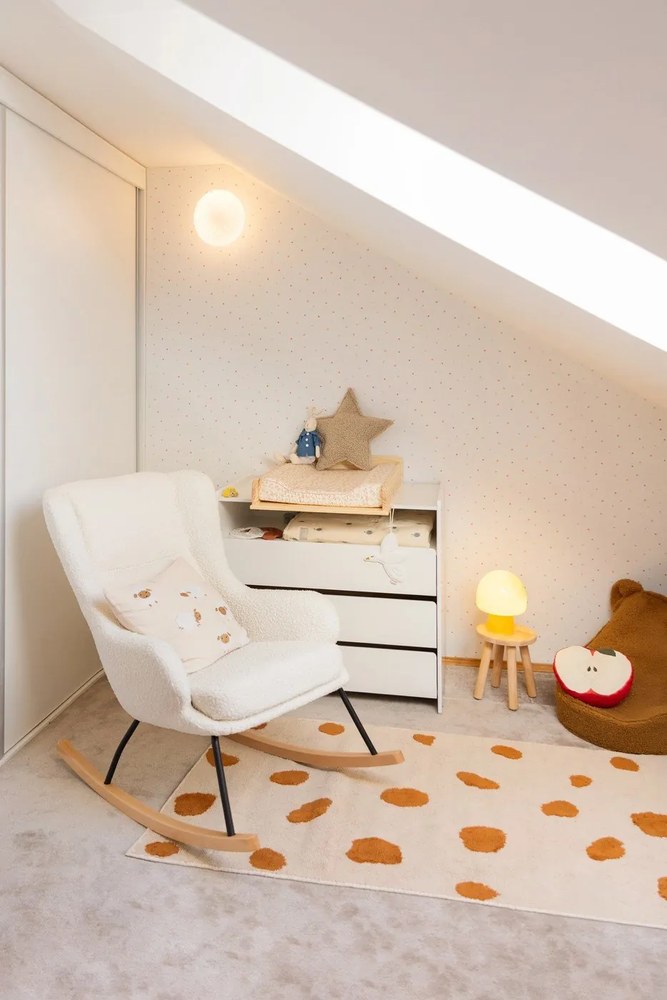 Krémszínű mosható-kézi szövésű pamut gyerek szőnyeg 90x150 cm Tandani – Kave Home