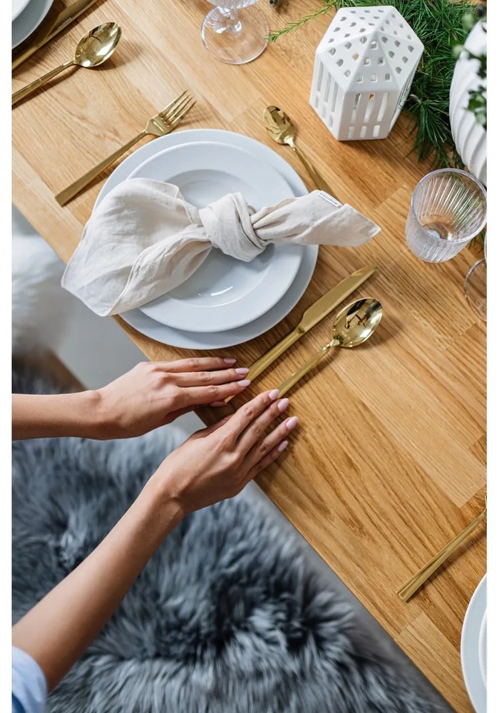 Aranyszínű rozsdamentes acél evőeszköz készlet 16 db-os Avie – Premier Housewares