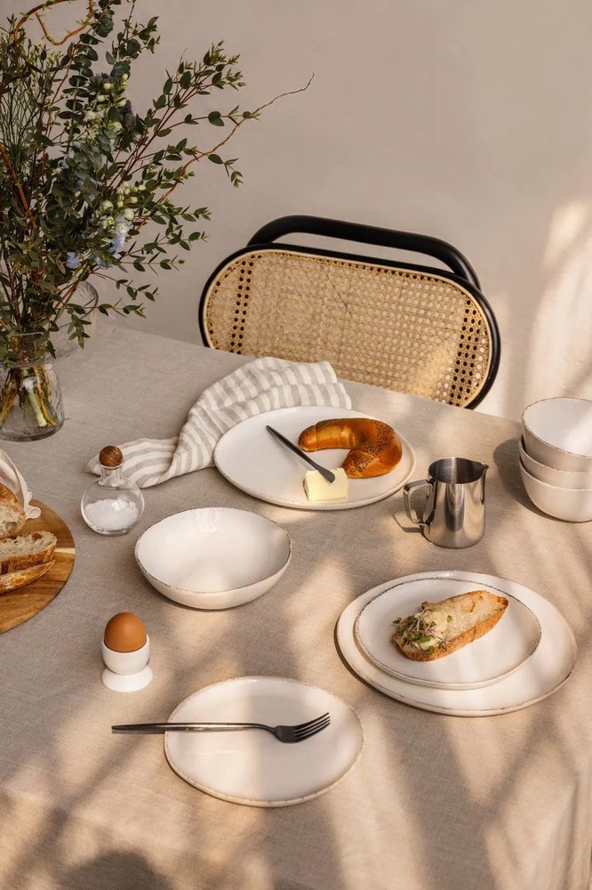 Agyagkerámia étkészlet 24 db-os Snow Heart – Bonami Essentials