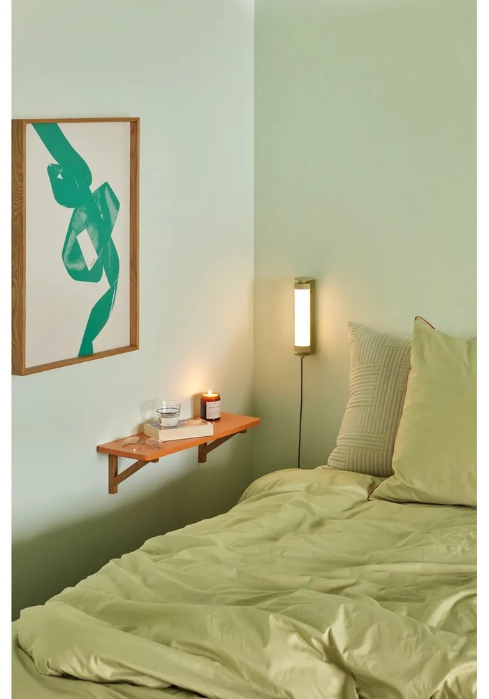 Narancssárga fali polc tölgyfa dekorral 60 cm Arki – Hübsch