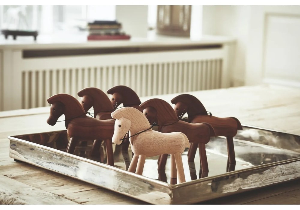 Bojesen Denmark Horse dekorációs figura tömör diófából - Kay