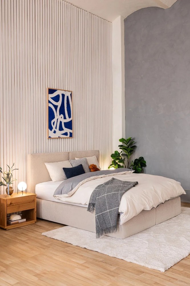Bézs boxspring ágy 160x200 cm Olia Bold – Bonami Selection