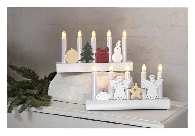 Fehér karácsonyi fénydekoráció Julia – Star Trading