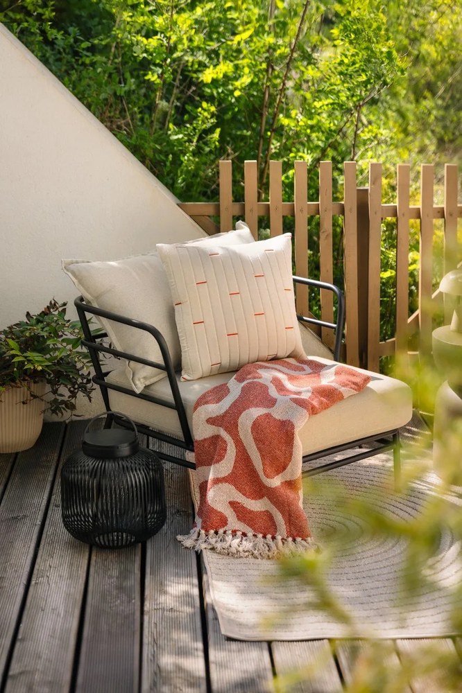 Mareluz bézs fémszerkezetű kerti fotel - Kave Home