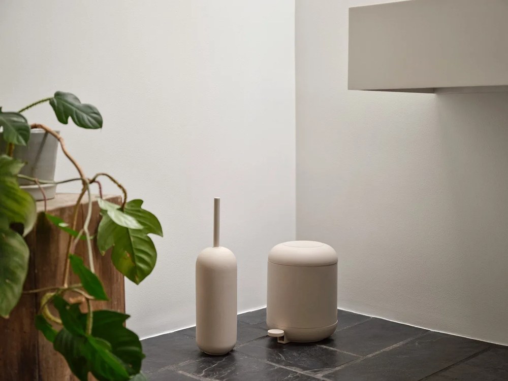 Bézs beton WC-kefe Sensu – Zone