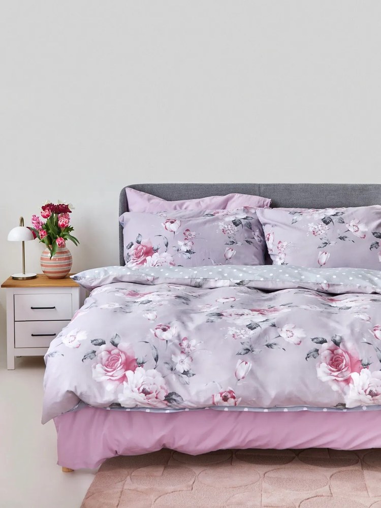 Belle rózsaszín kétszemélyes pamut ágyneműhuzat, 200 x 220 cm - Bonami Selection