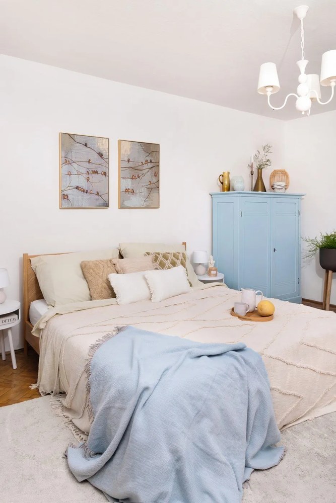 Martin fehér-barna kerámia-szövet asztali lámpa, magasság 29 cm - Reality