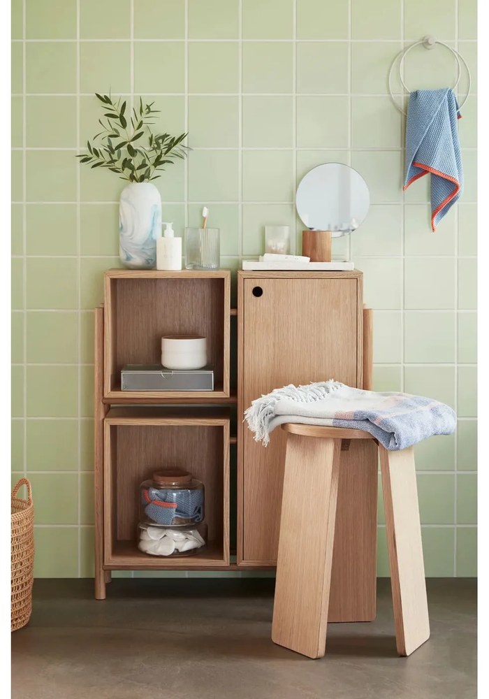 Thea kék pamut konyharuha, 40 x 60 cm - Hübsch