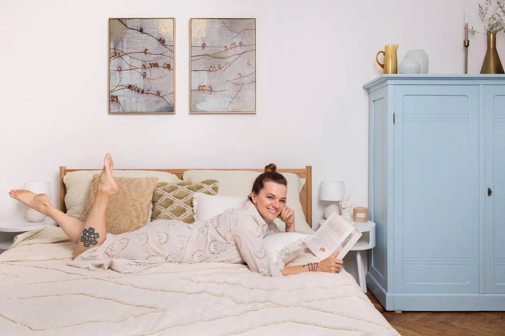 Martin fehér-barna kerámia-szövet asztali lámpa, magasság 29 cm - Reality