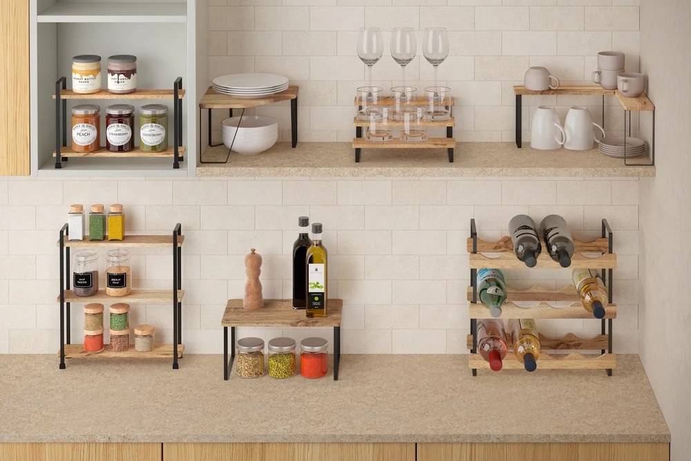 Fa fűszertartó állvány York – Metaltex