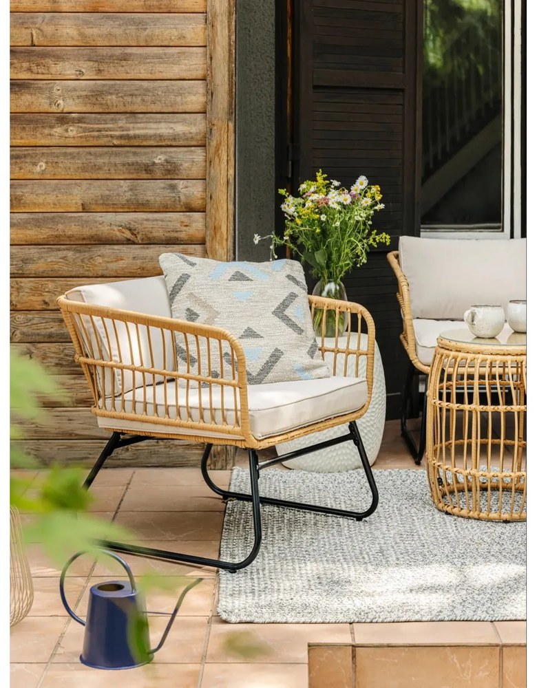 Műrattan kerek kerti tárolóasztal ø 47 cm Vistdal - Bonami Essentials