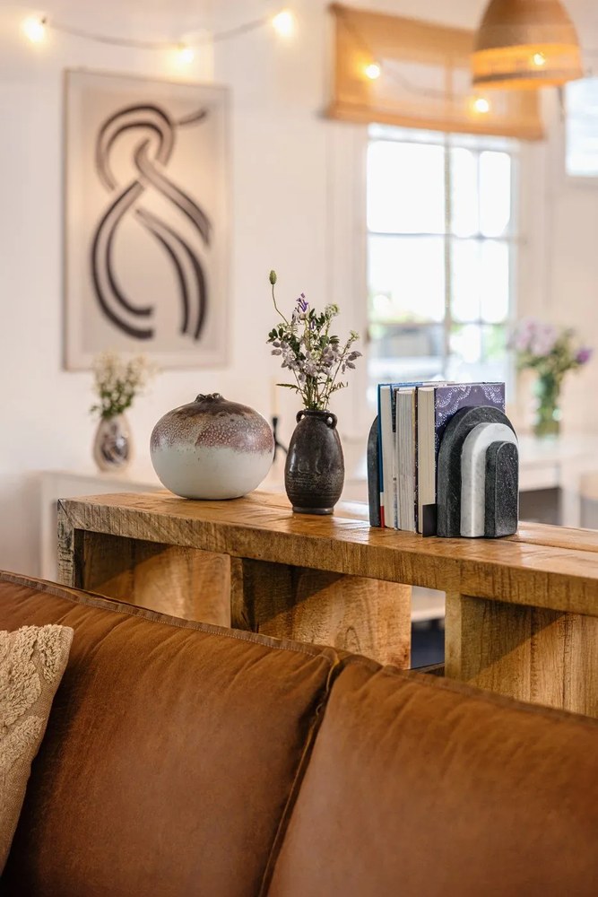 Barna bőrutánzat kanapé 190 cm Rodeo – WOOOD