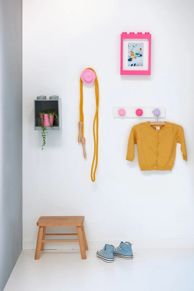 Fali fogas világos rózsaszín, sötét rózsaszín és szürke színekben - LEGO®