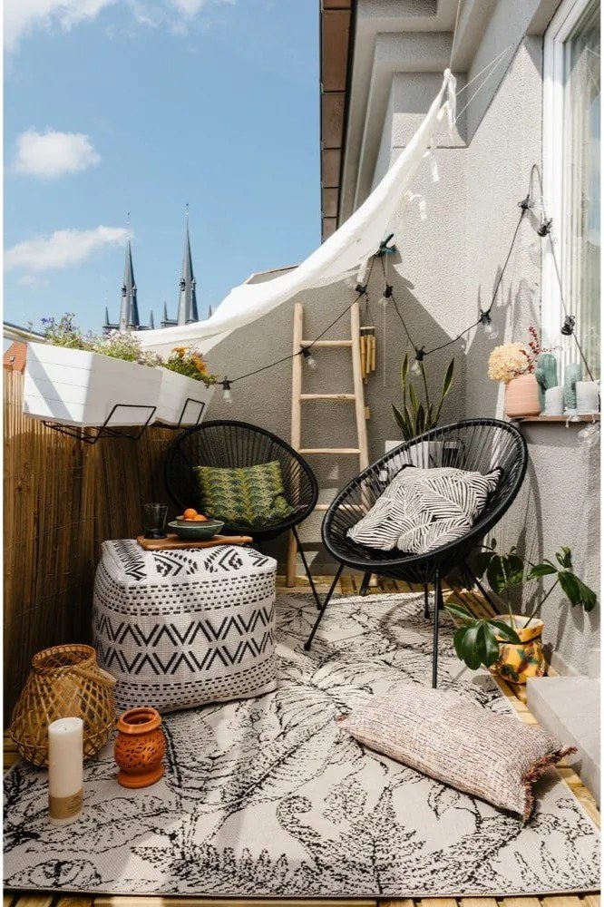 Avocado fekete kerti szék mesterséges rattanból - Bonami Selection