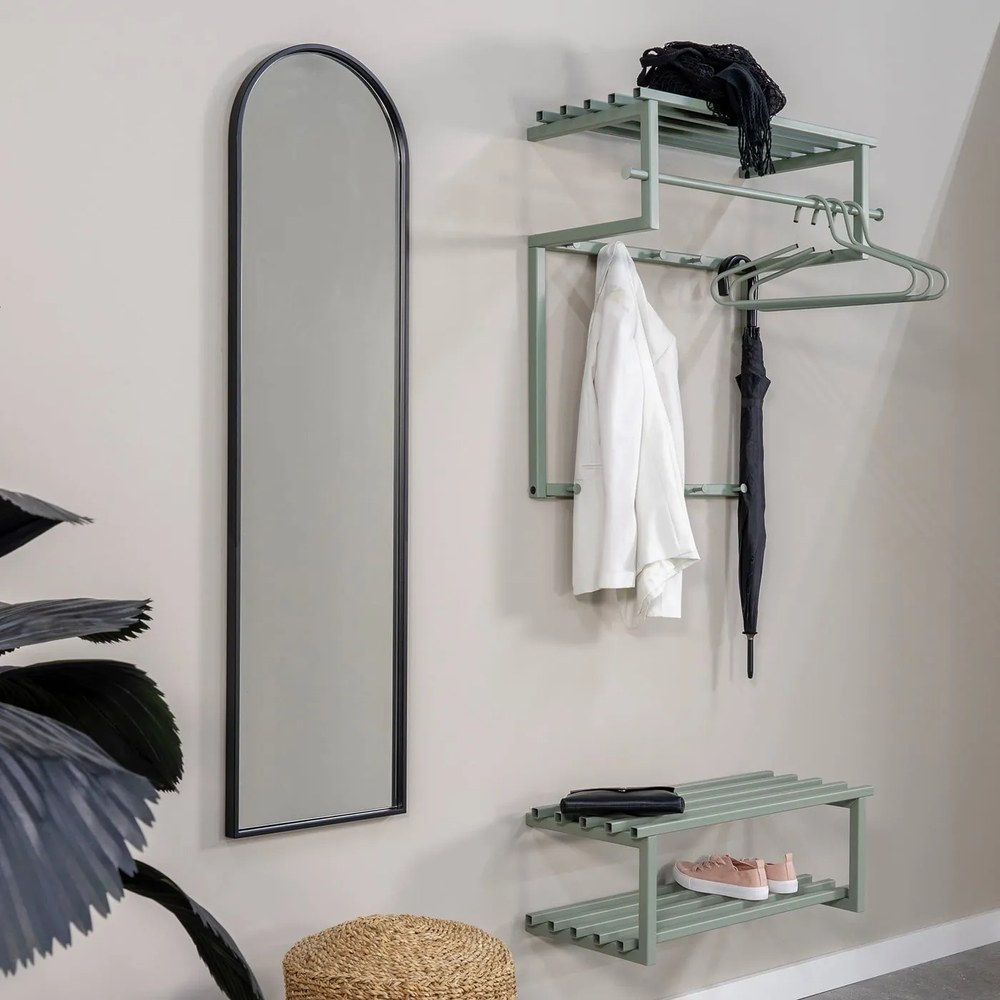 Zöld-szürke fém cipőtartó Marco – Spinder Design