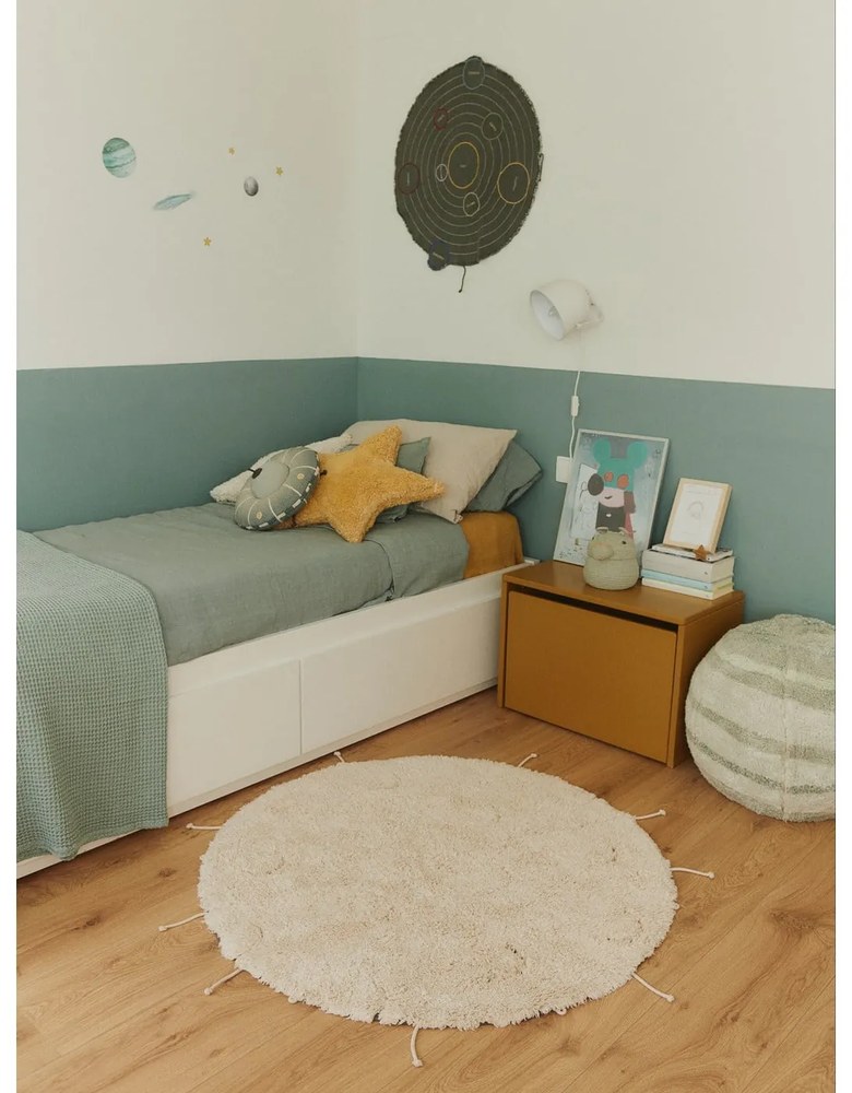 Világosszürke textil játéktároló kosár ø 15x15 cm Mini Henry the Hippo – Lorena Canals