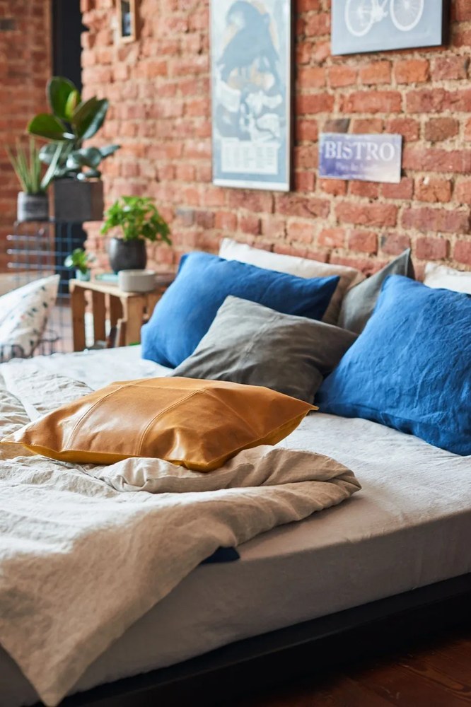 Világosszürke gumis len lepedő, 180 x 200 cm - Linen Tales