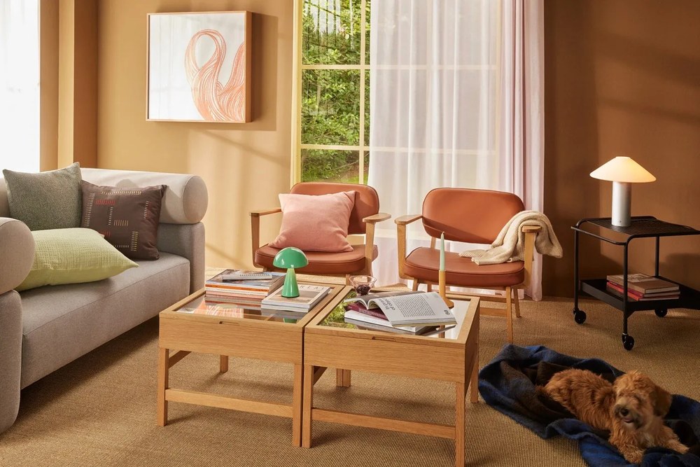 Haze narancssárga műbőr fotel - Hübsch