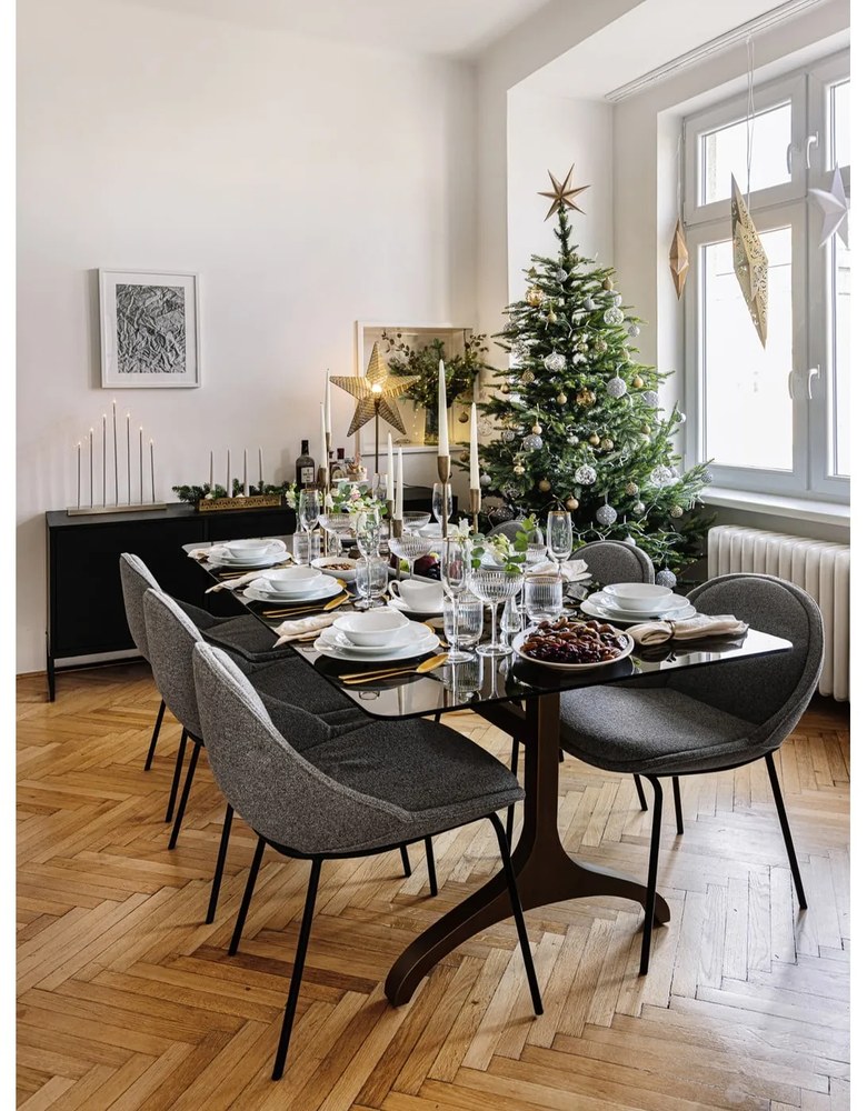 Aranyszínű fénydekoráció karácsonyi mintával ø 48 cm Rustic – Markslöjd